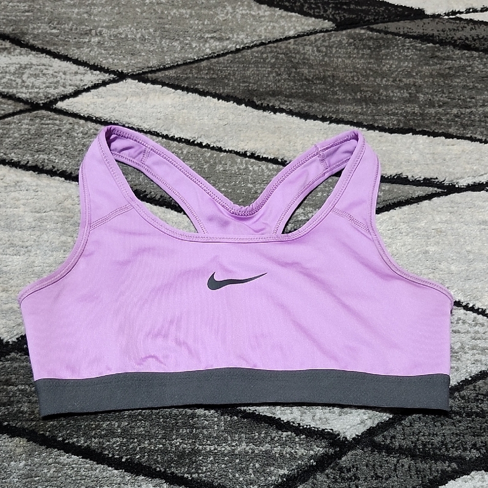 NIKE SWOOSH DRI-FIT LAVENDER LIGHTLY LINED RACERBACK SPORTS BRA  SMALL